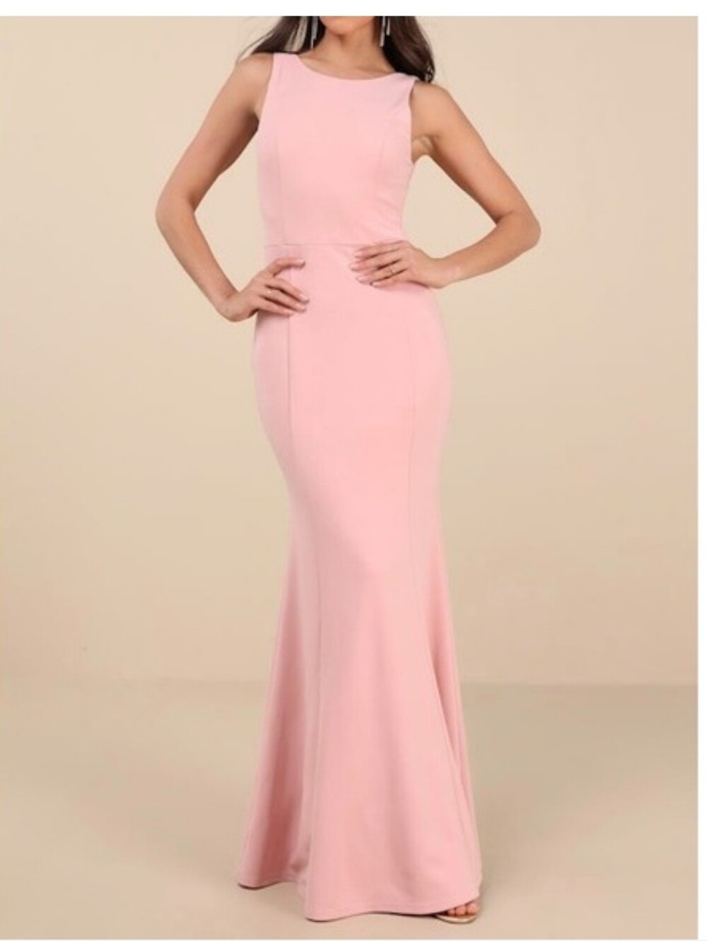 Lulu's Blush Pink Mermaid Maxi Skirt